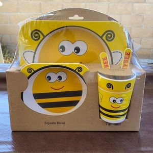 BambooWare Kids Set - Bee Dinner Set